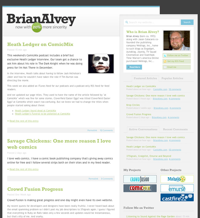 Screenshot: BrianAlvey.com