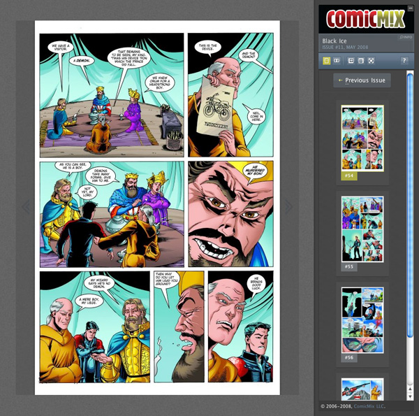 Screenshot: ComicMix Reader